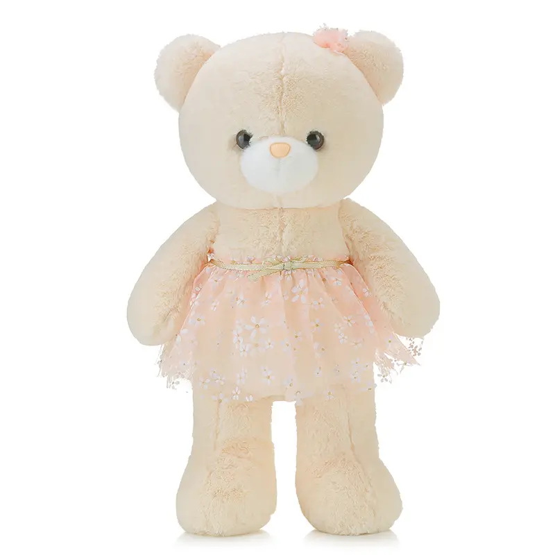 50cm Dress Cuddle Bears For Girls Baby Plush Toy Soft Cartoon Fluffy Teddy Bear Stuffed Doll Children Appease Toys Birthday Gift