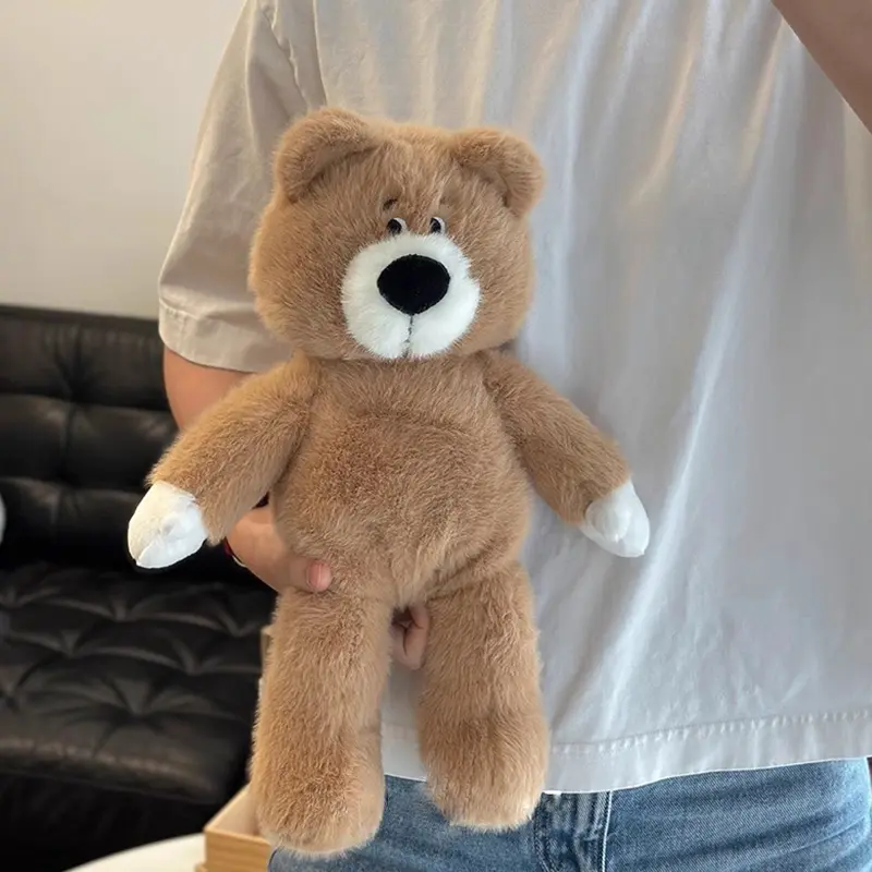 38cm Soft Bear Frog Stuffed Animal Doll Pillow Toy Cute Dog Penguin Comforting Companion Sleeping Doll Birthday Gift