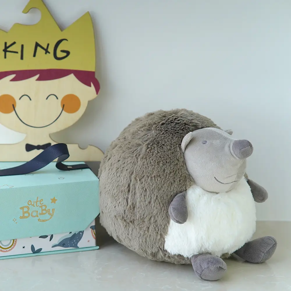 22cm Cute Hedgehog Ball Doll Pillow Bed Sofa Plush Toy Children Comfort Sleeping Pillow Home Decor