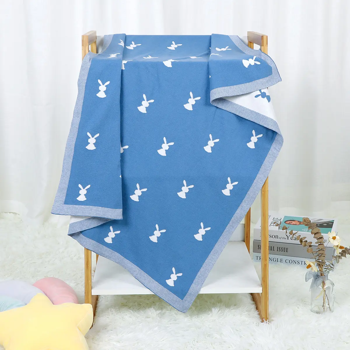 Newborn Baby Blanket Cotton Knitted Infant Bed Sleeping Covers Quilts Toddler Boy Girl Stroller Wrap Swaddle