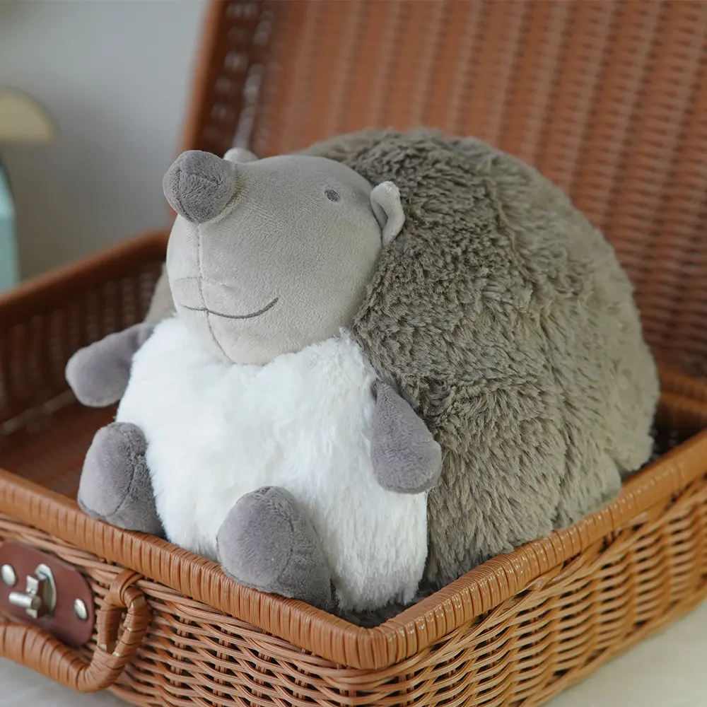 22cm Cute Hedgehog Ball Doll Pillow Bed Sofa Plush Toy Children Comfort Sleeping Pillow Home Decor