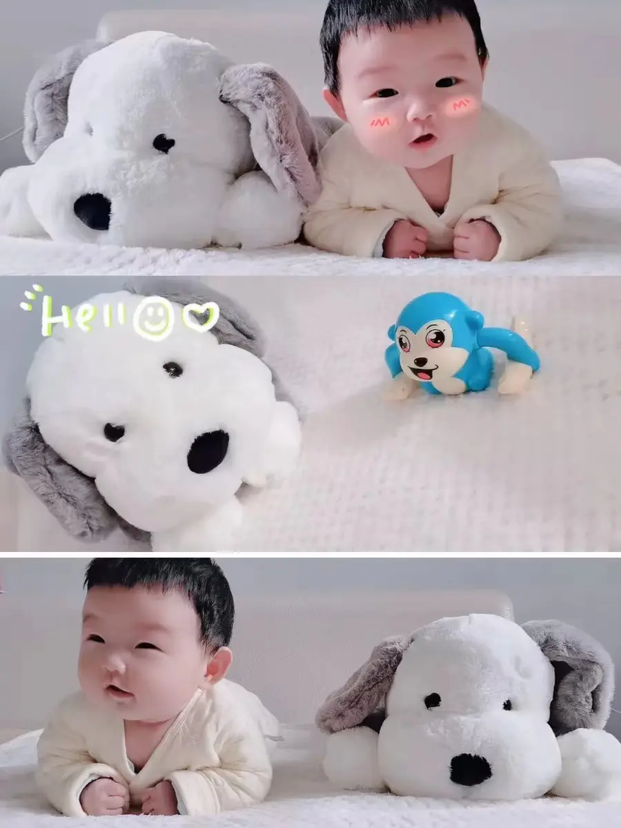 50cm Lying Dog Plush Toys Soft Puppy Stuffed Animal Pillow Doll Home Room Decoration Baby Infant Sleeping Pillow Accompany Gift
