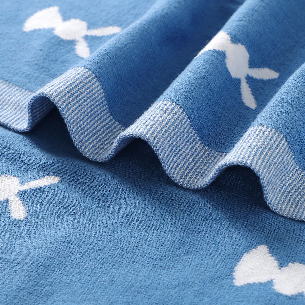 Newborn Baby Blanket Cotton Knitted Infant Bed Sleeping Covers Quilts Toddler Boy Girl Stroller Wrap Swaddle