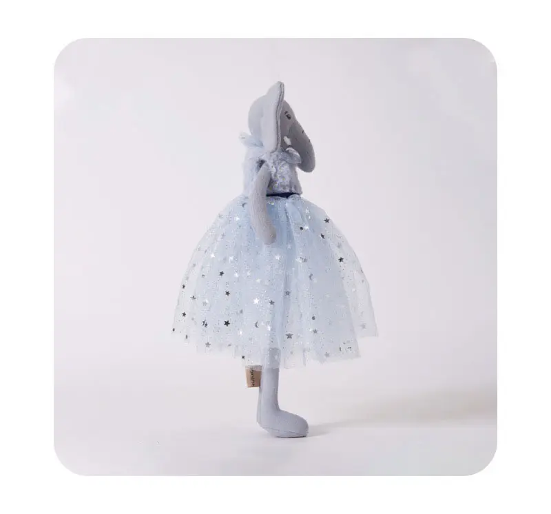 38cm Unicorn Princess Dress Doll Children Plush Stuffed Animal Long Leg Elephant Toy For Girls Children Kids Baby Birthday Gift