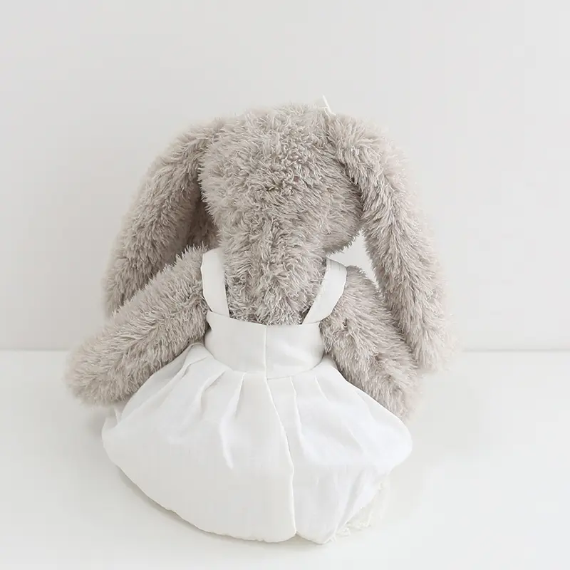 30cm Dress Bunny Stuffed Animal, Cute Bunny Plush Toy with Long Ears Soft & Cuddly Huggable Rabbit Doll