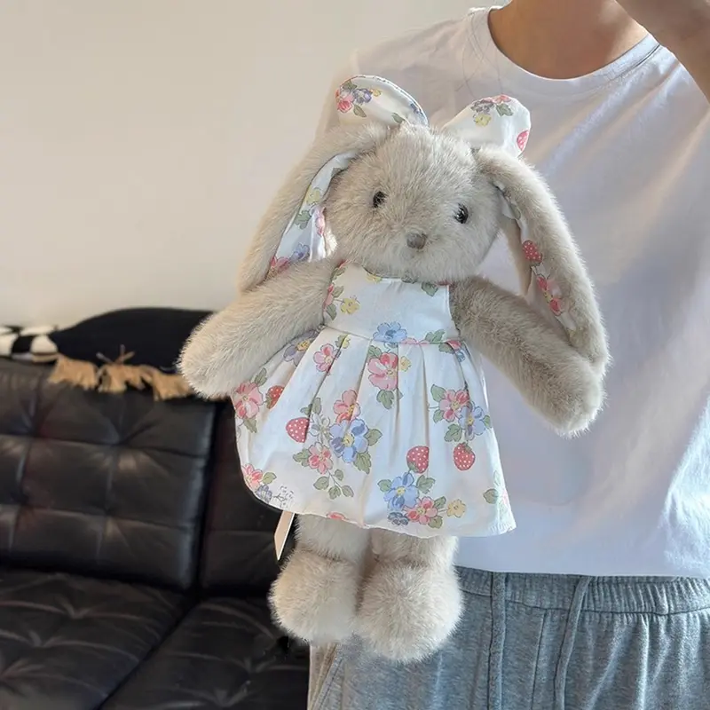 35CM Stuffed Easter Bunny With Skirt Soft Cute Rabbit Plushies Stuffed Animals Kids Girls Plush Toy Children Birthday Gift