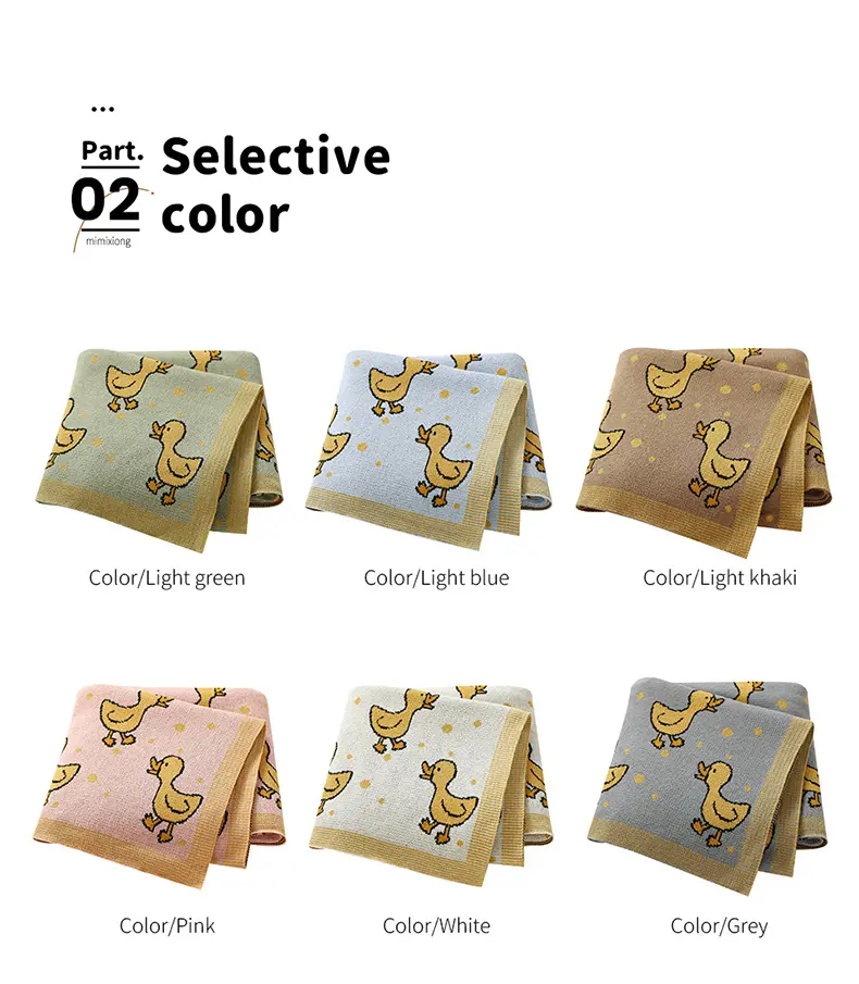 Cute Cartoon Dark Knitted Baby Blankets Cotton Knit Stroller Swaddle Wrap Infant  Sleeping Plaid Newborn Boy Girl Bedding Quilt