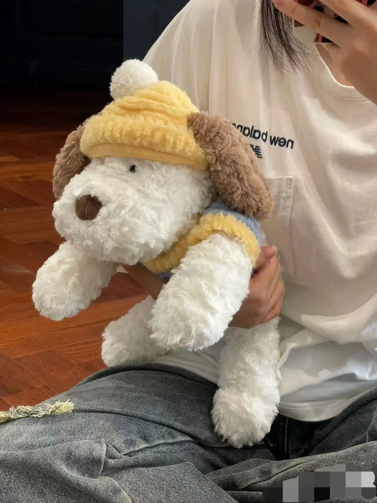 44cm Cute Puppy Plush Toy Stuffed Animals Soft Fluffy Lying Dog Doll Sleeping Pillow Cushion Kids Friends Birthday Gift