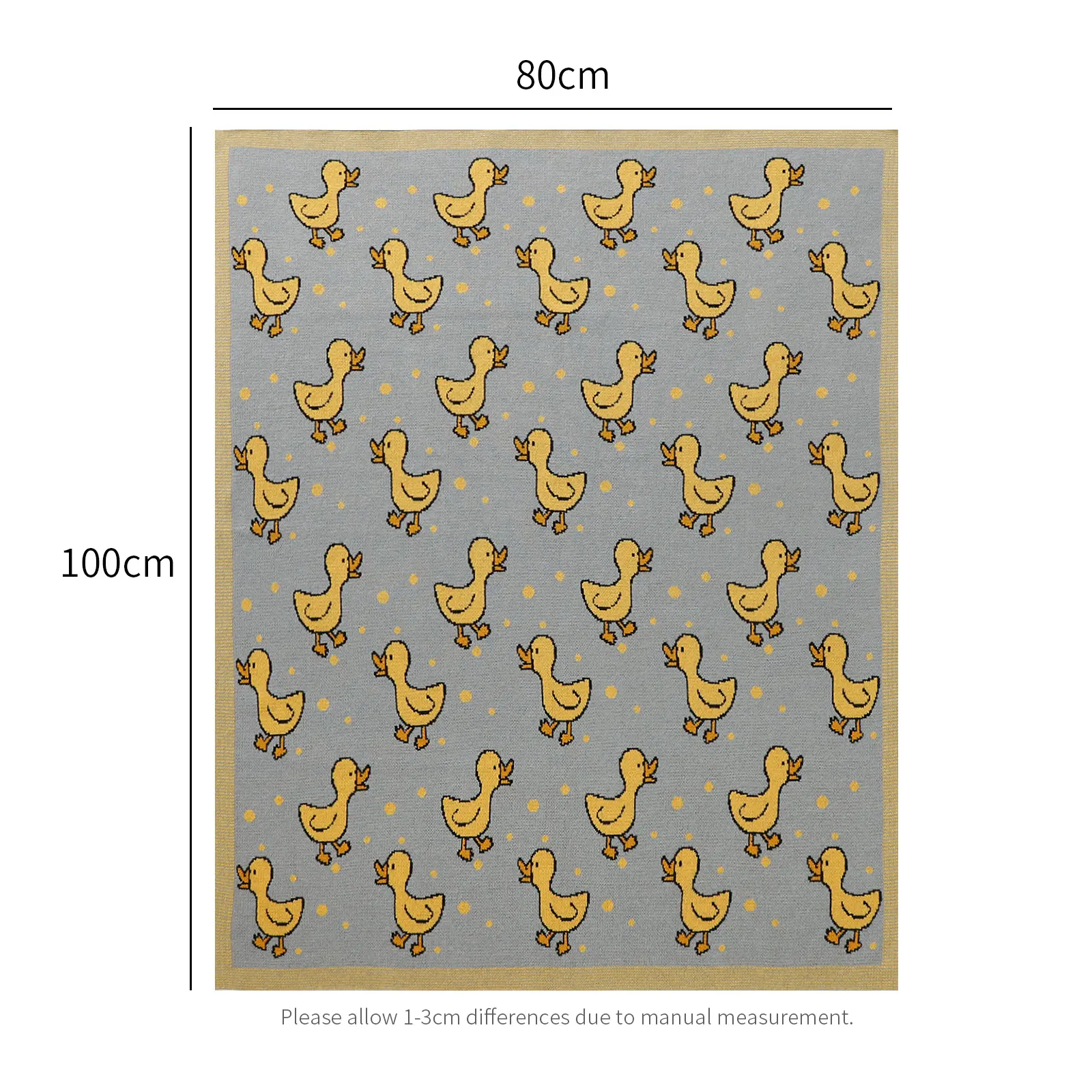 Cute Cartoon Dark Knitted Baby Blankets Cotton Knit Stroller Swaddle Wrap Infant  Sleeping Plaid Newborn Boy Girl Bedding Quilt