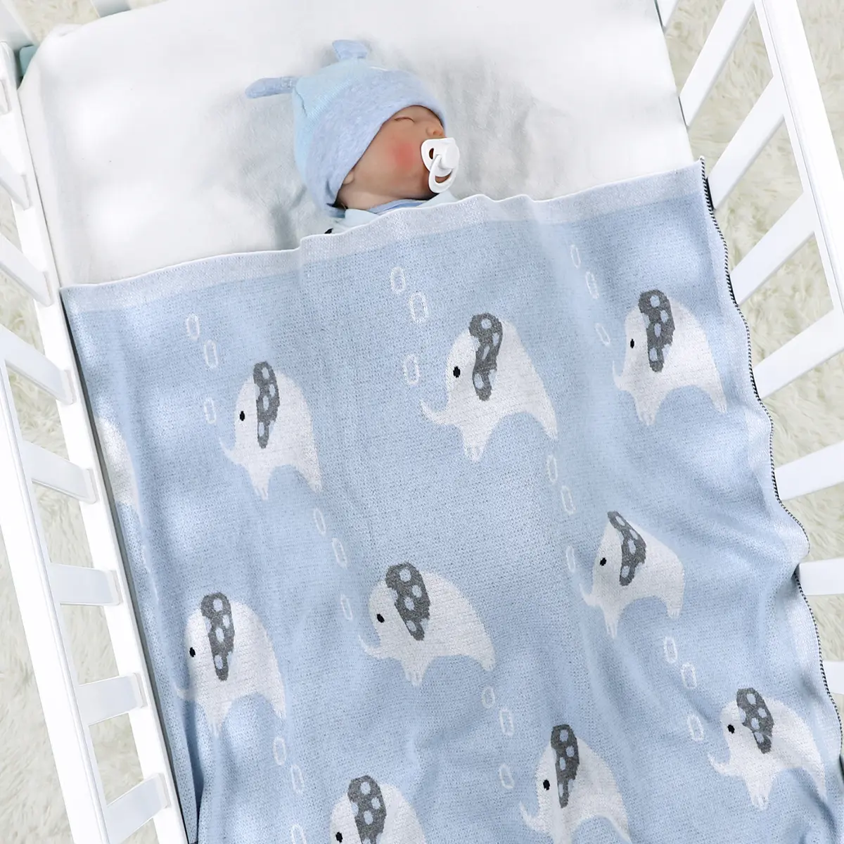 Soft Baby Blanket Newborn Toddler Boy Girl Bed Sleeping Covers Swaddle Wrap for Stroller 100%Cotton Knitted Blankets