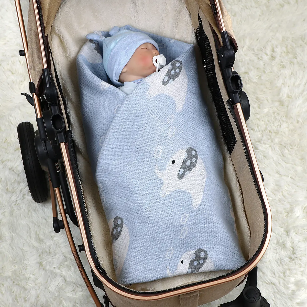 Soft Baby Blanket Newborn Toddler Boy Girl Bed Sleeping Covers Swaddle Wrap for Stroller 100%Cotton Knitted Blankets