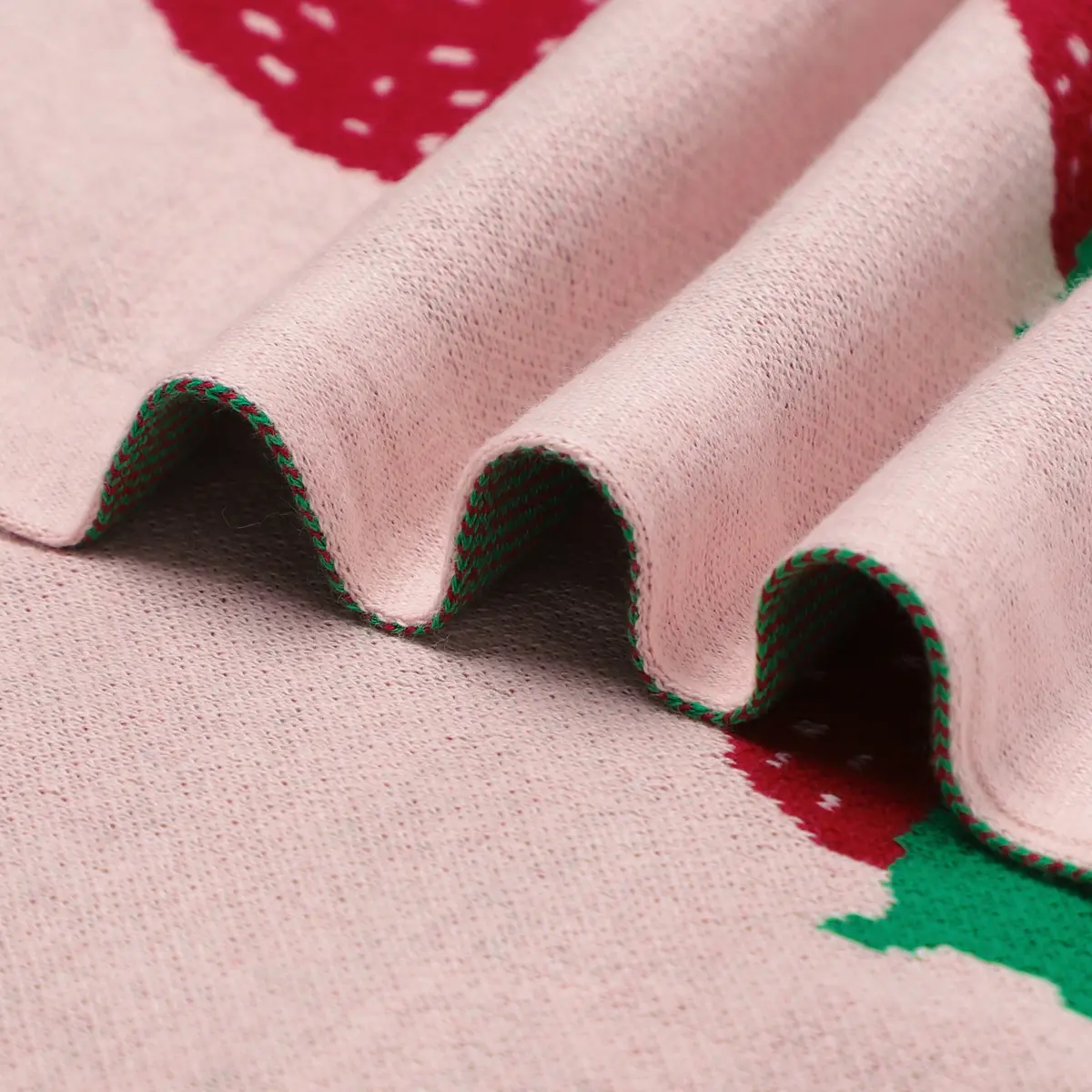 Baby Nursery Blanket 100% Cotton Newborn Girls Stroller Swaddle Wrap Soft Toddler Infant Bed 100*80cm Strawberry Knitted Quilts