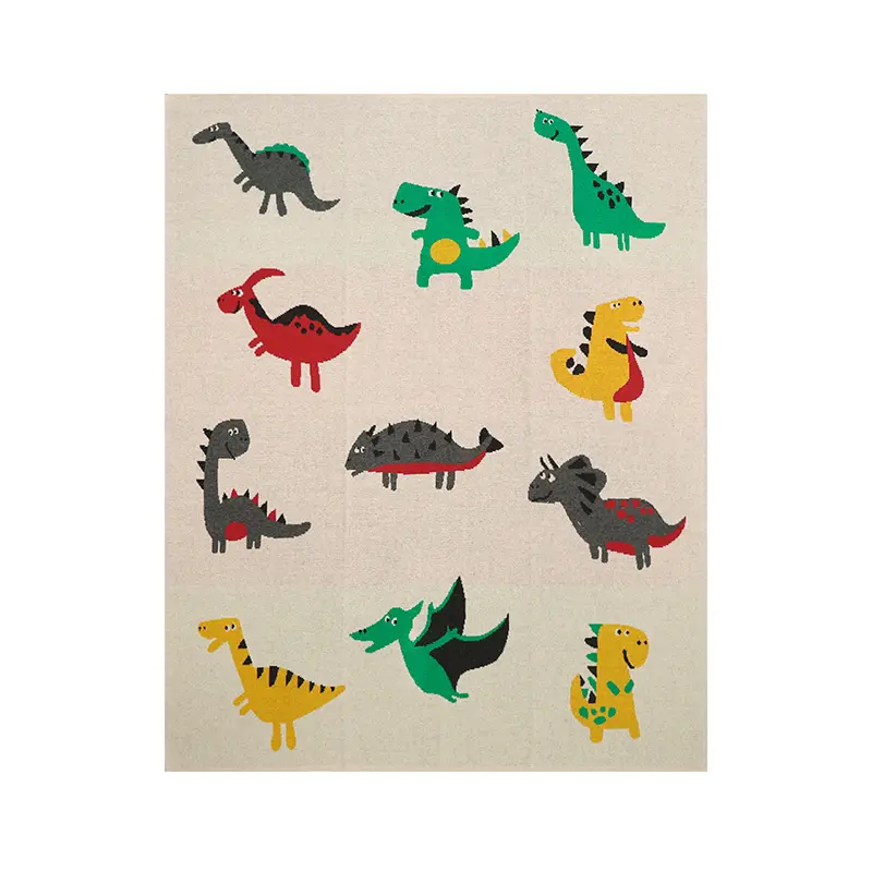 Cute Dinosaur Knitted Newborn Baby Blankets Soft Cotton Swaddle Wrap for Stroller Sofa Bedding Quilts Infant Receiving Blanket
