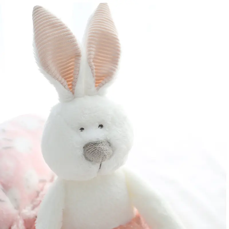 Baby Blanket with Stuffed Animal Toys,Pink Bunny Baby Security Sleep Blanket 75*100 CM Plush Sheep with Flannel Blankets