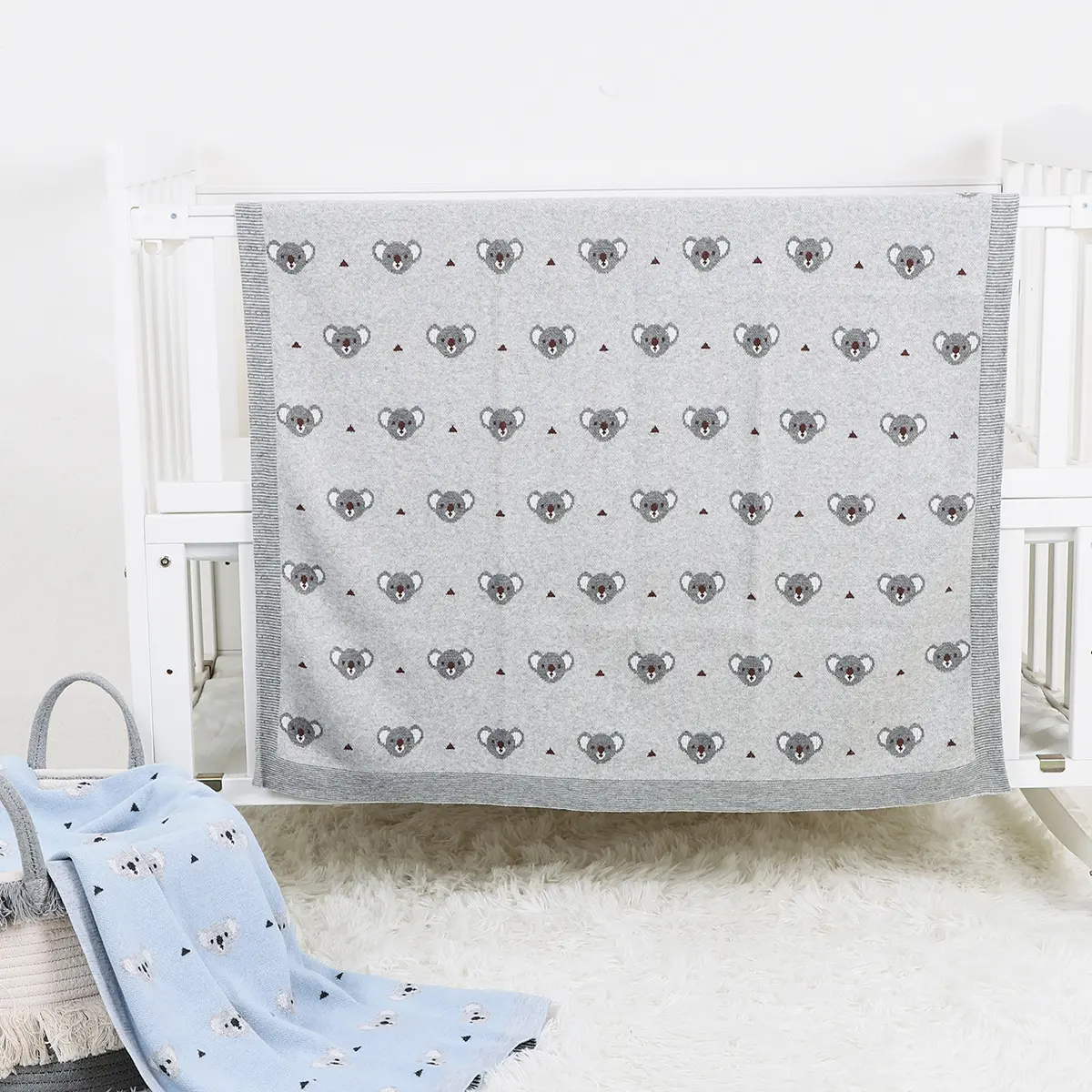 Baby Blankets Knitted Cotton Newborn Infant Sleeping Mats for Stroller Bedding Toddler Throw Blanket