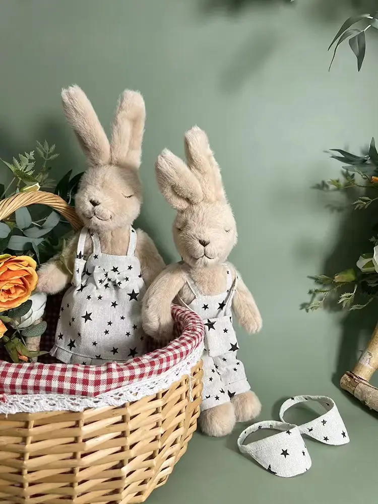 30cm Cute Stuffed Rabbit Plush Toy Bunny with Clothes Kid Cuddle Doll Birthday Gifts Children Baby Accompany Sleep Toys Birthday