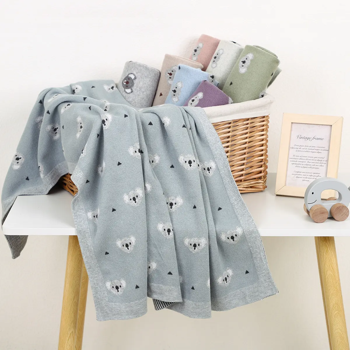 Baby Blankets Knitted Cotton Newborn Infant Sleeping Mats for Stroller Bedding Toddler Throw Blanket