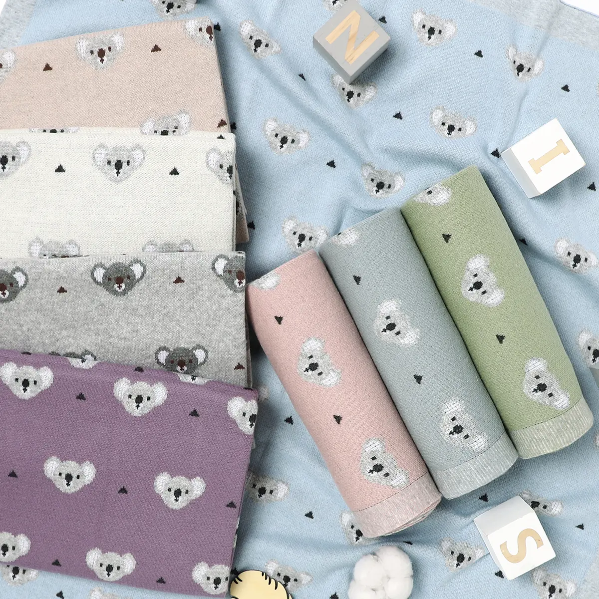 Baby Blankets Knitted Cotton Newborn Infant Sleeping Mats for Stroller Bedding Toddler Throw Blanket