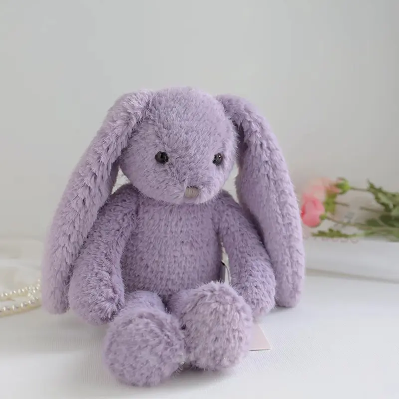 42cm Long Leg Kawaii Cartoon Bunny Plush Toys High Quality Purple Rabbit Cuddle Toy Gift For Girls