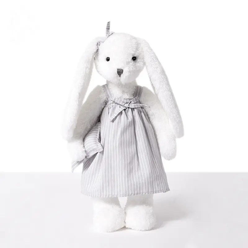 Cute Bunny Toy with Pillow 40cm Teddy Bear Doll Soft Baby Appease Toy Kids Infant Gifts Long ear Rabbit Stuffed Animal Toys