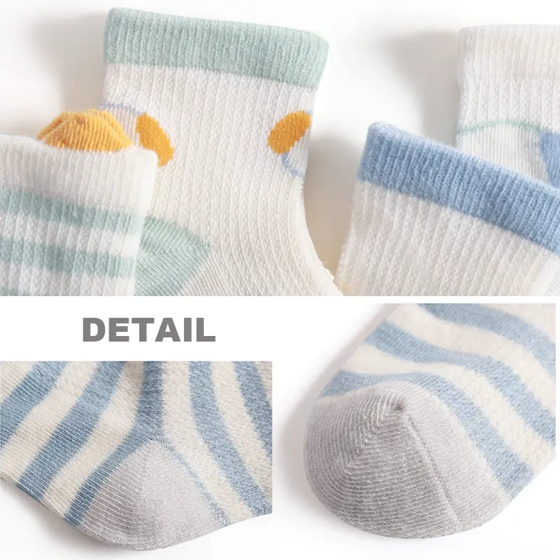 4Pairs/lot 0-2Y Infant Baby Socks Baby for Girls Cotton Soft  Mesh Breathable Cute Newborn Boy Toddler Sock Baby Accessories