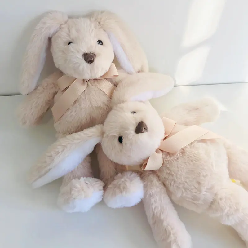 31cm Soft & Cuddly Plush Bunny Toys 31cm Super Soft Stuffed Animal Cream Brown Long Eared Rabbit Toy Baby Birthday Gifts