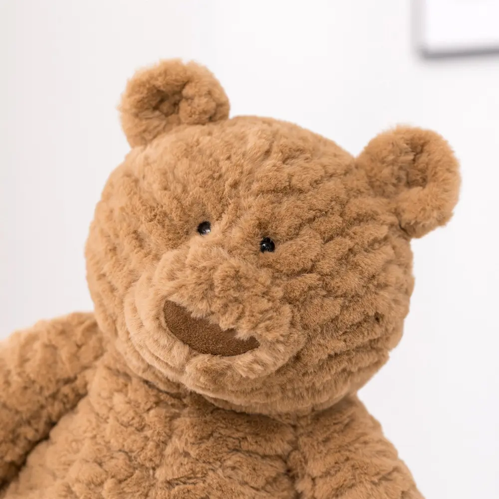 28cm Fluffy Stuffed Bear Dolls Hug Bears Brown Color Plush Toys Gift for Children Kids Soft Sleeping Toy Home Decor