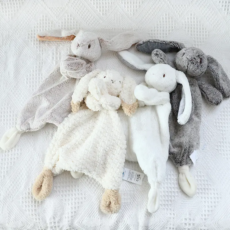Baby Security Blanket Cartoon Bunny Rabbit Plush Toys Appease Towel Newborn Blankie