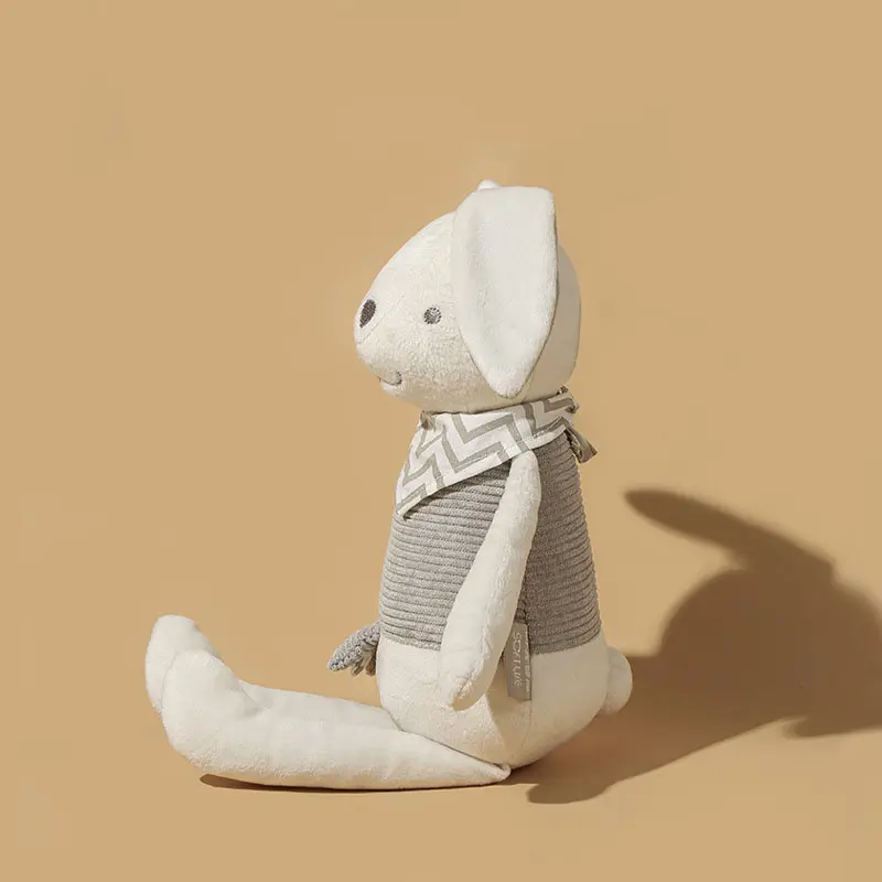 36cm Baby Bunny Toys Smoothing Toy for Infant Cute Cuddling Sleep Doll for Kids Handmade Cream Rabbit Plush