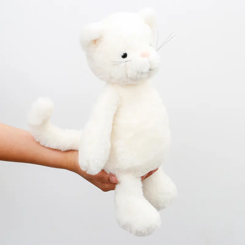30/35cm Soft Long Legs Cat Stuffed Cartoon Animals Baby Appease Toy White Cats Sleeping Doll for Children