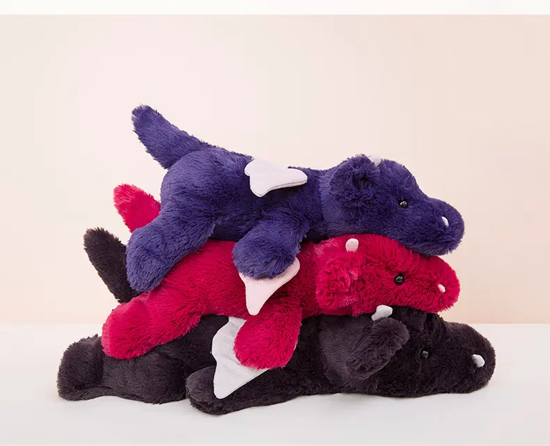 37/48cm Flying Wings Dinosaur Plush Toy Soft Stuffed Cartoon Animal Red Dragon Doll Children Sleeping Pillow Kids Birthday Gift