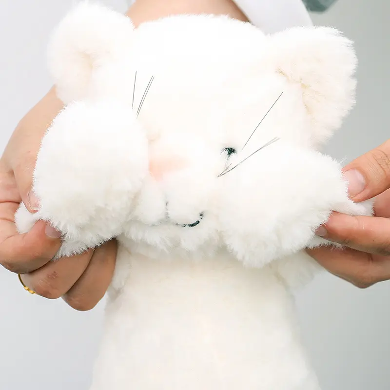 30/35cm Soft Long Legs Cat Stuffed Cartoon Animals Baby Appease Toy White Cats Sleeping Doll for Children