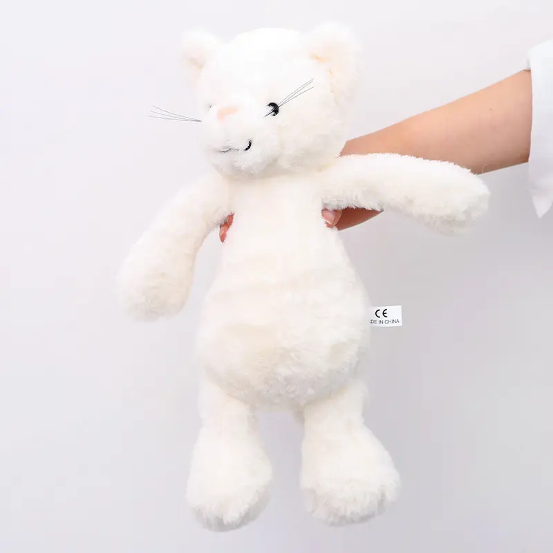 30/35cm Soft Long Legs Cat Stuffed Cartoon Animals Baby Appease Toy White Cats Sleeping Doll for Children