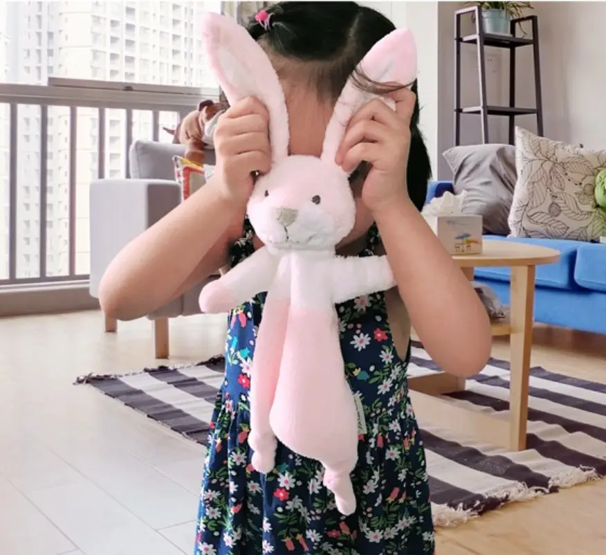 Baby Appease Towel Soft Plush Comforter Blankie Cute Bunny Animal Sleeping Toys For Newborn