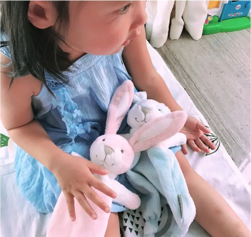 Baby Appease Towel Soft Plush Comforter Blankie Cute Bunny Animal Sleeping Toys For Newborn