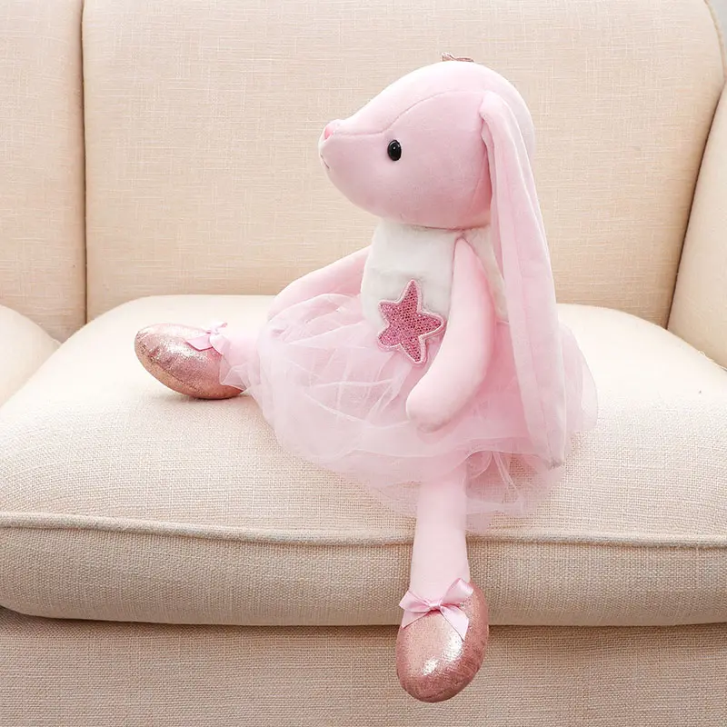 Long Ear Dress Bunny Appease Toy Lovely Ballerina Rabbit Soft Soft Stuffed Toys Wedding Birthday Gift