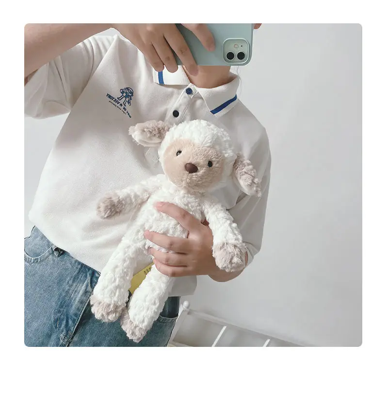 35cm Cute Fluffy Sheep Plush Toys Kids Doll Children Gifts Cartoon Furry White Lamb Plush Toy Soft Kawaii Hug Plushies