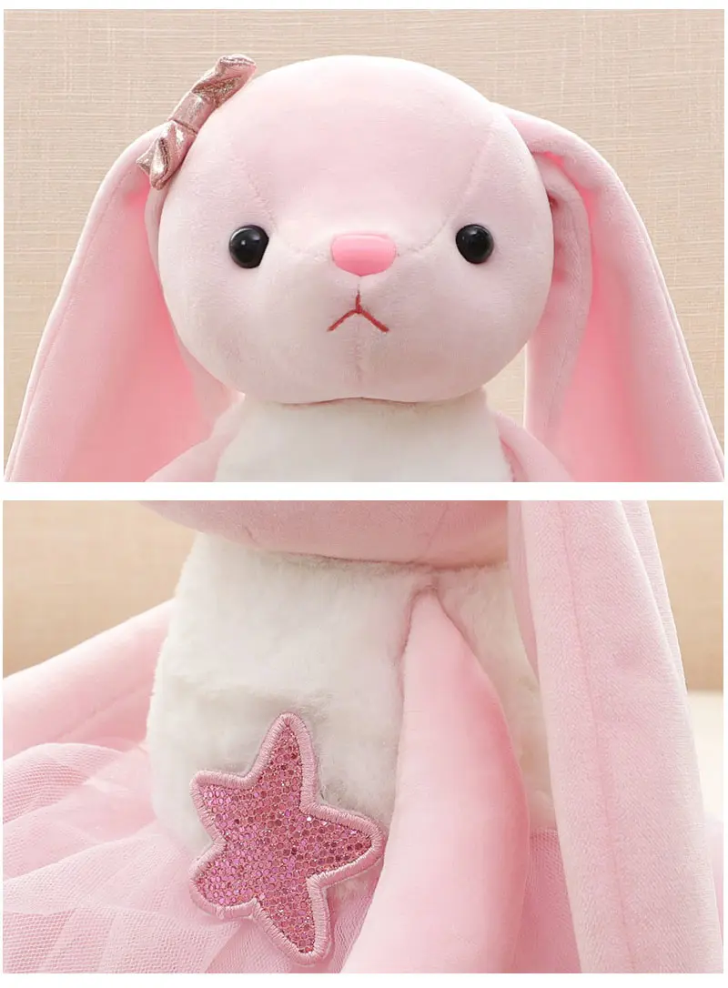 Long Ear Dress Bunny Appease Toy Lovely Ballerina Rabbit Soft Soft Stuffed Toys Wedding Birthday Gift