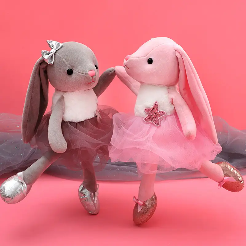 Long Ear Dress Bunny Appease Toy Lovely Ballerina Rabbit Soft Soft Stuffed Toys Wedding Birthday Gift