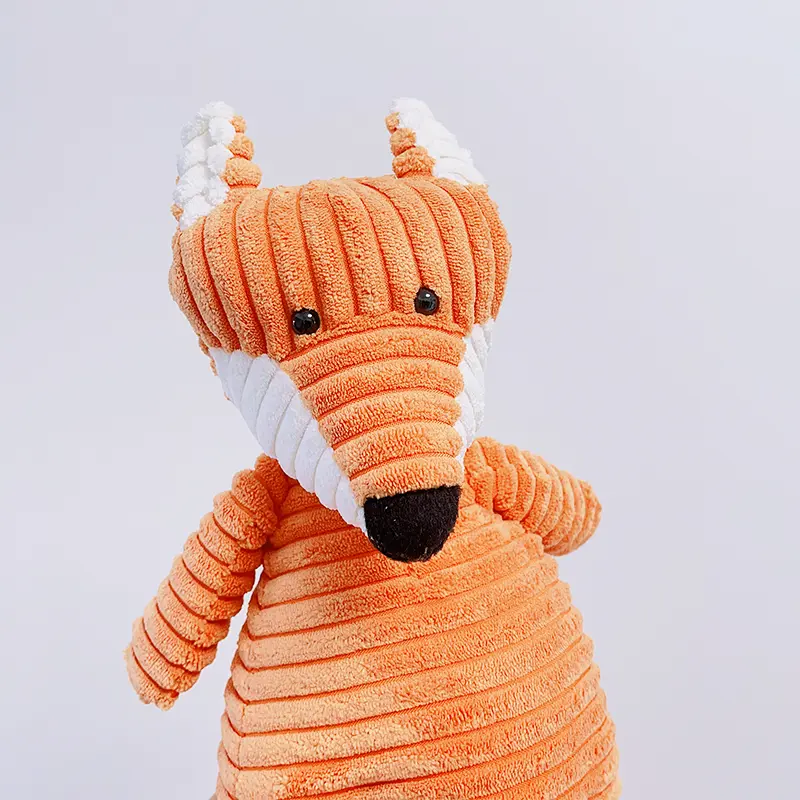 40CM Corduroy Stuffed Animal Fox Children Cuddle Sleeping Toys Kawaii Kids Plushie Dolls