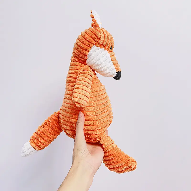 40CM Corduroy Stuffed Animal Fox Children Cuddle Sleeping Toys Kawaii Kids Plushie Dolls