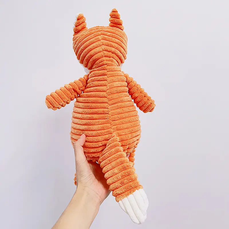 40CM Corduroy Stuffed Animal Fox Children Cuddle Sleeping Toys Kawaii Kids Plushie Dolls