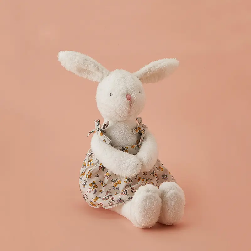 45cm Luxury High Quality Hand-made Plush Bunny Toy For Girl Dress Rabbit Toy Long Ear&Leg Bunny Stuffed Animal Toys