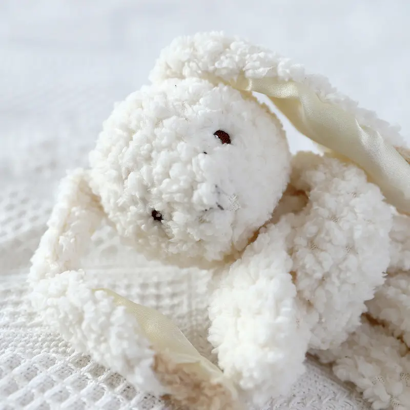 Cute Bunny Security Blanket for Baby Lovely Stuffed Animal Toys Soft Rabbit Blankie for Newborn