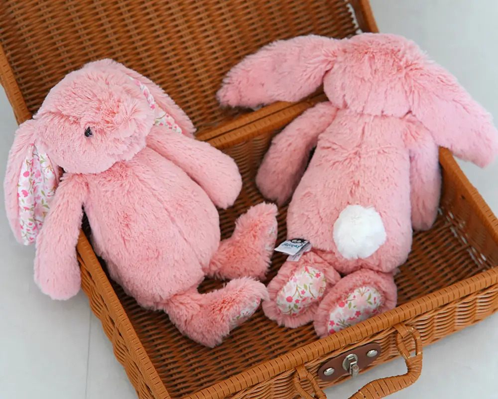 Bonnie Rabbit Floral Ears Plush Toys Rabbit Stuffed Dolls Kawaii Room Decor Soft Toy Kids Birthday Gifts