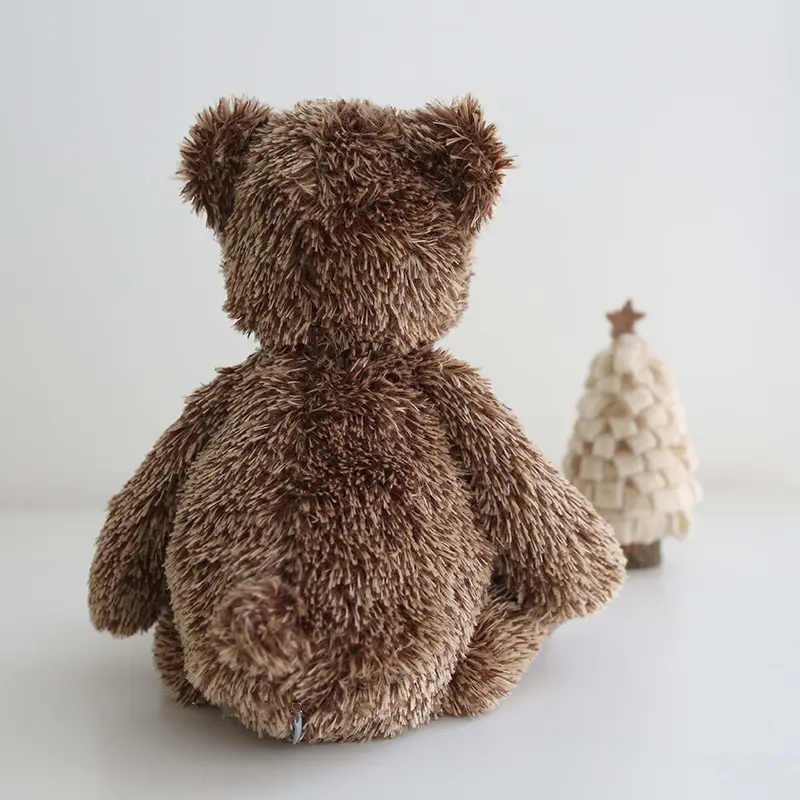 38cm Brown Teddy Bear with Fluffy Hair Soft Bears Plush Children Gift Cuddly Bear Stuffed Animal Toys