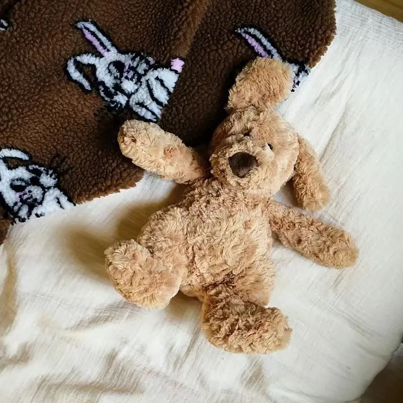 20cm Fluffy Dog Plush Stuffed Animal Toy Soft Cozy Puppy Sleeping Doll Cute Cuddle Toys