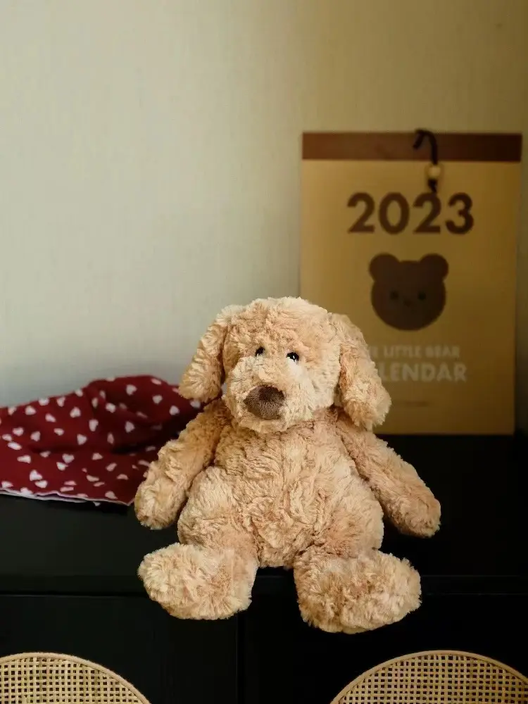 20cm Fluffy Dog Plush Stuffed Animal Toy Soft Cozy Puppy Sleeping Doll Cute Cuddle Toys
