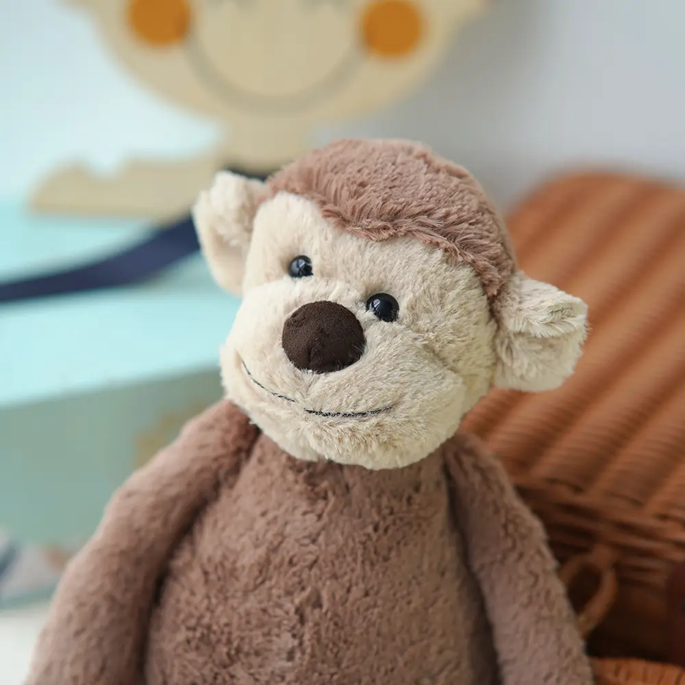 28/35cm Cute Fluffy Monkey Plush Toy Baby Soothing Stuffed Animal Soft Doll Toys Room Decoration For Boy Birthday Gifts
