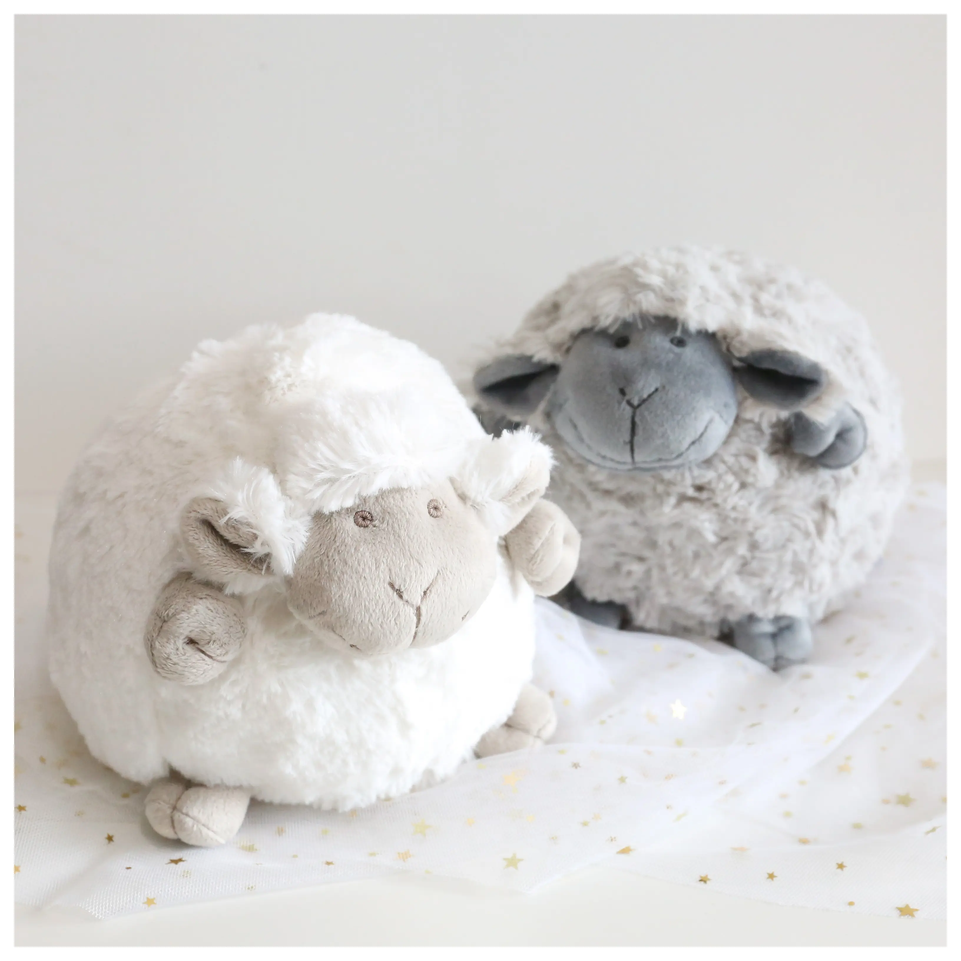 Super Soft Round Shape Plush Fat Sheep Ball Toys Fluffy White Gray Lamb Stuffed Animal Home Room Decoration Friend Birthday Gift